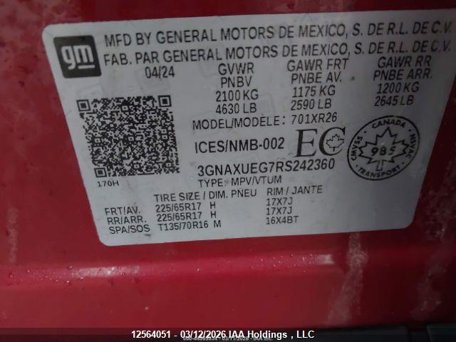 3GNAXUEG7RS242360 Chevrolet EQUINOX LT