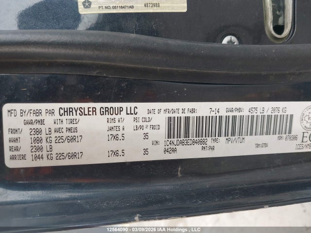 1C4NJDAB3ED840882 Jeep Compass