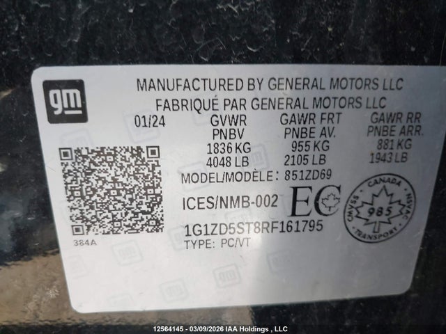 1G1ZD5ST8RF161795 Chevrolet MALIBU LT