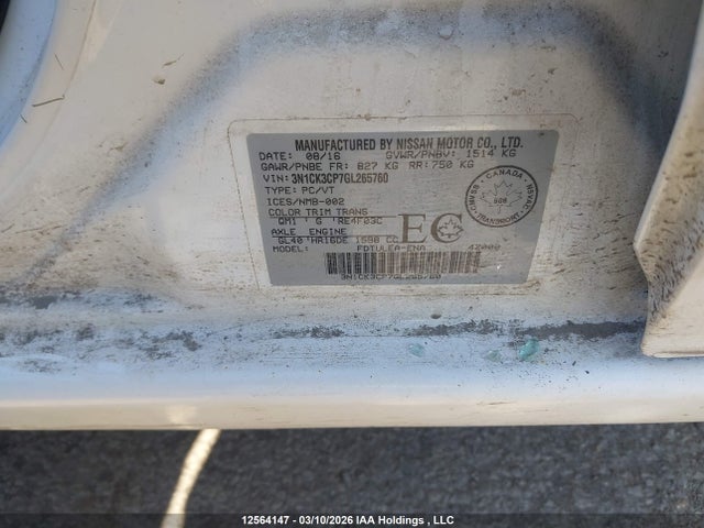 Продажа на аукционе авто 2016 Nissan Micra, vin: 3N1CK3CP7GL265760, номер лота: 12564147