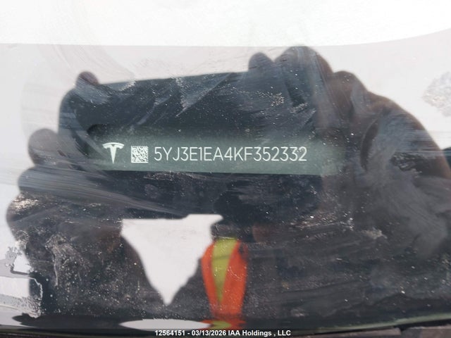 Aukcja sprzedaży 2019 Tesla Model 3, vin: 5YJ3E1EA4KF352332, numer aukcji: 12564151