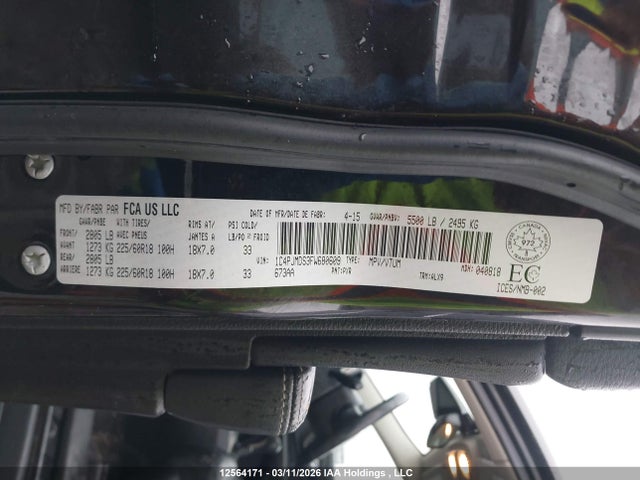 1C4PJMDS3FW680609 Jeep Cherokee Limited