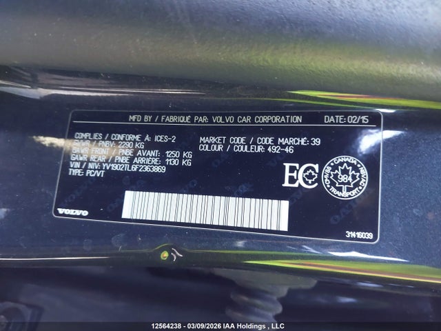 Volvo S60 T6 Premier Plus 2015 YV1902TL6F2363869 Image 17