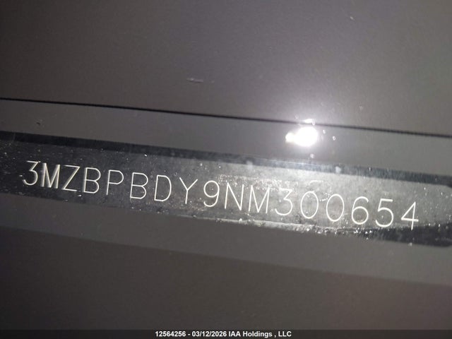 3MZBPBDY9NM300654 Mazda 3 Gt