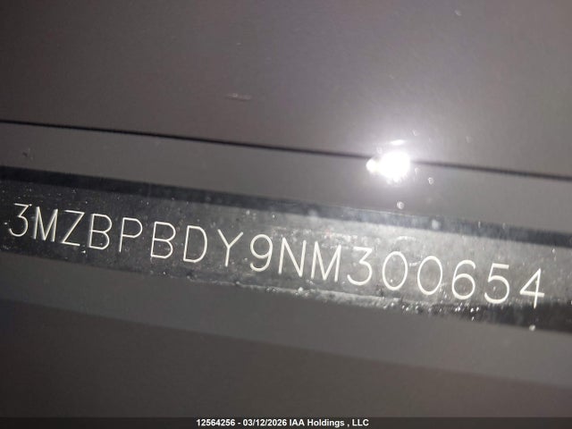 3MZBPBDY9NM300654 Mazda 3 Gt