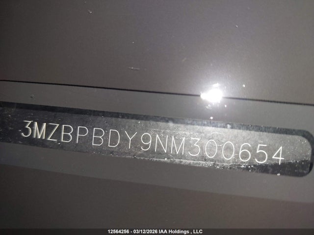 3MZBPBDY9NM300654 Mazda 3 Gt