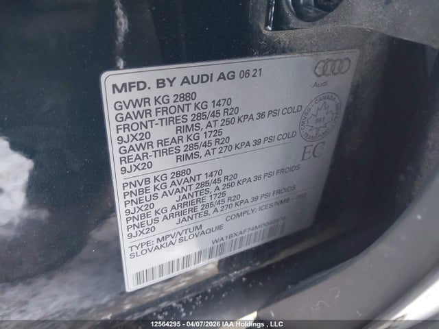 WA1BXAF74MD040976 Audi Q7