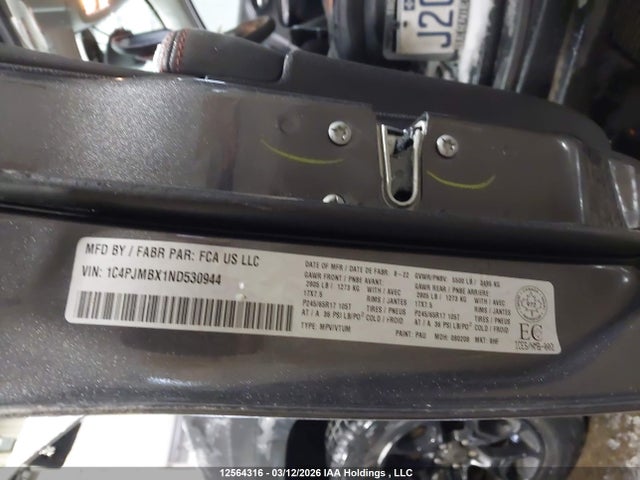 1C4PJMBX1ND530944 Jeep Cherokee Trailhawk