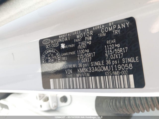 KM8K33AG0MU119058 Hyundai Kona Electric Ultimate