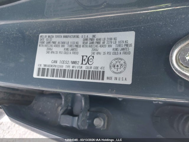 7MMVABDM5PN102869 Mazda Cx-50 Premium