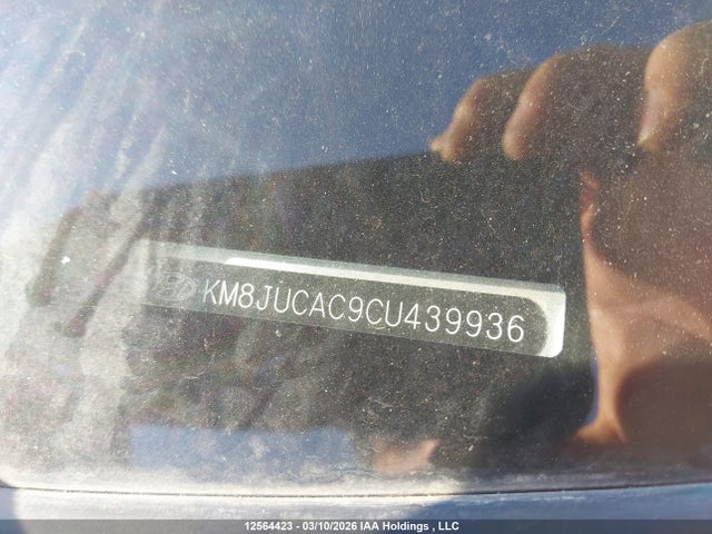 12564423 :رقم المزاد ، KM8JUCAC9CU439936 vin ، 2012 Hyundai Tucson Gls/limited مزاد بيع