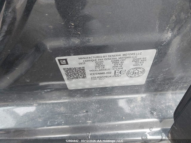 1G1JD6SH0J4129227 Chevrolet SONIC LT