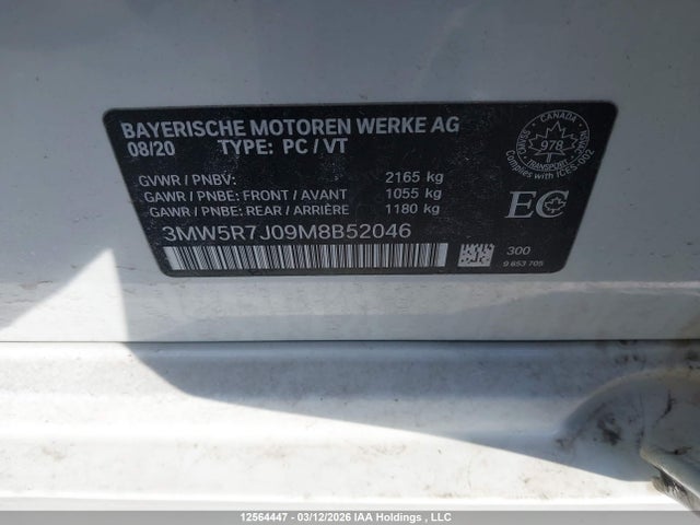 Продаж на аукціоні авто 2021 Bmw 330i Xdrive, vin: 3MW5R7J09M8B52046, номер лоту: 12564447