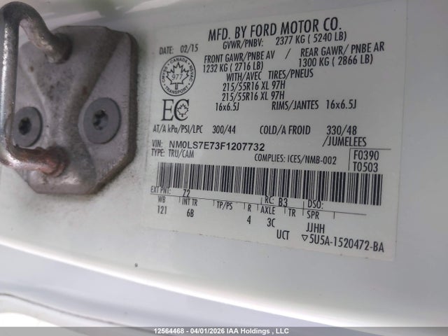 NM0LS7E73F1207732 Ford Transit Connect Xl