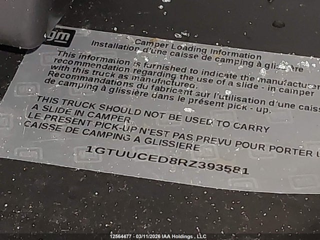 1GTUUCED8RZ393581 GMC Sierra K1500 Elevation