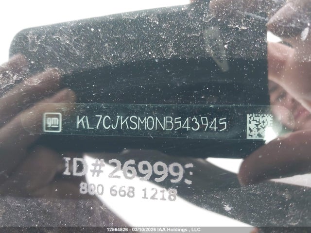 Aukcja sprzedaży 2022 Chevrolet Trax Ls, vin: KL7CJKSM0NB543945, numer aukcji: 12564526