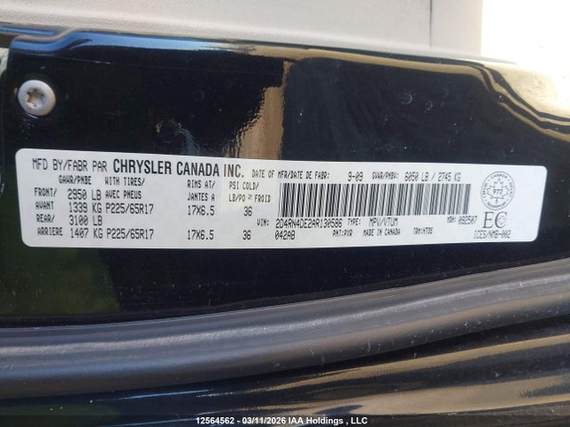 Aukcja sprzedaży 2010 Dodge Grand Caravan Se, vin: 2D4RN4DE2AR130586, numer aukcji: 12564562
