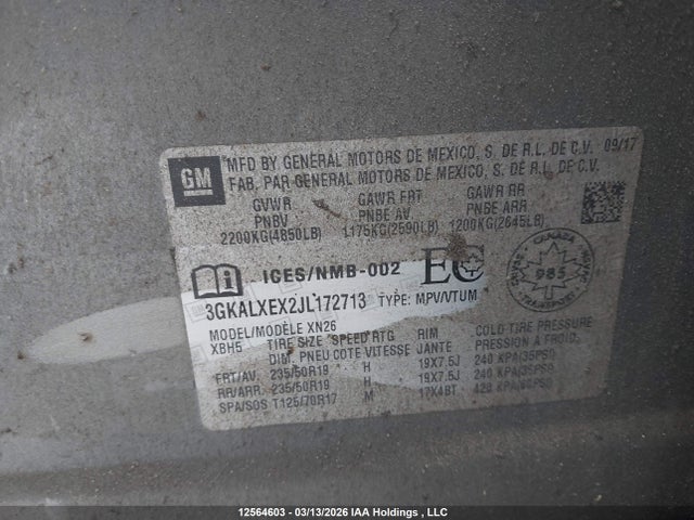 3GKALXEX2JL172713 GMC Terrain Denali
