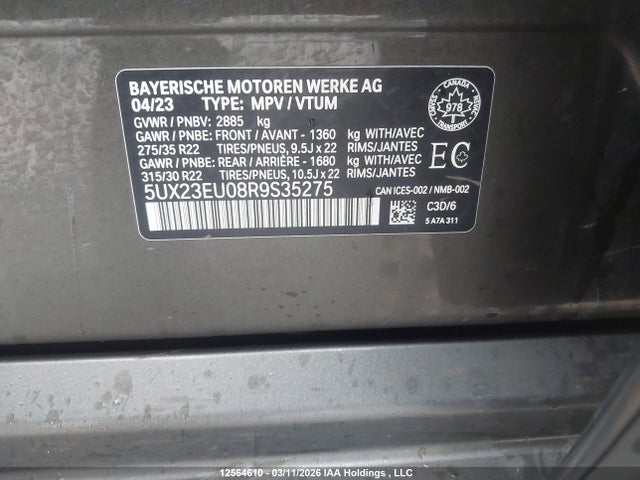 12564610 :رقم المزاد ، 5UX23EU08R9S35275 vin ، 2024 Bmw X5 Xdrive40i مزاد بيع