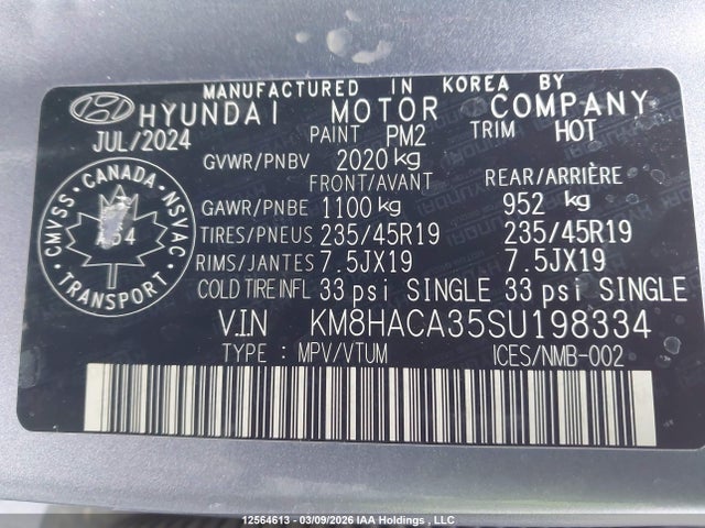 KM8HACA35SU198334 Hyundai Kona N Line