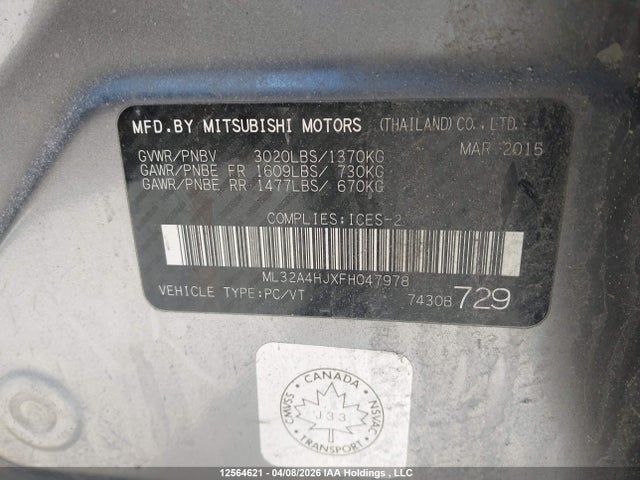 ML32A4HJXFH047978 Mitsubishi MIRAGE ES