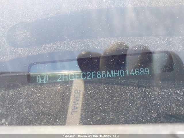 Aukcja sprzedaży 2021 Honda Civic, vin: 2HGFC2F86MH014689, numer aukcji: 12564681