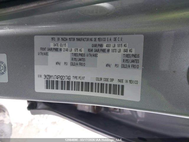 Aukcja sprzedaży 2015 Mazda 3 Touring, vin: 3MZBM1V74FM201749, numer aukcji: 12564698