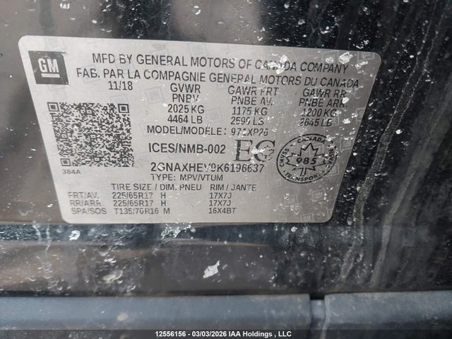 2GNAXHEV9K6196637 Chevrolet EQUINOX LS