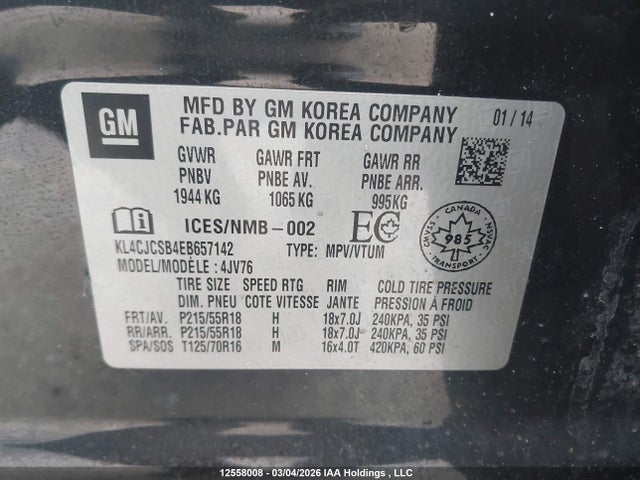 Buick Encore Leather 2014 KL4CJCSB4EB657142 Image 9
