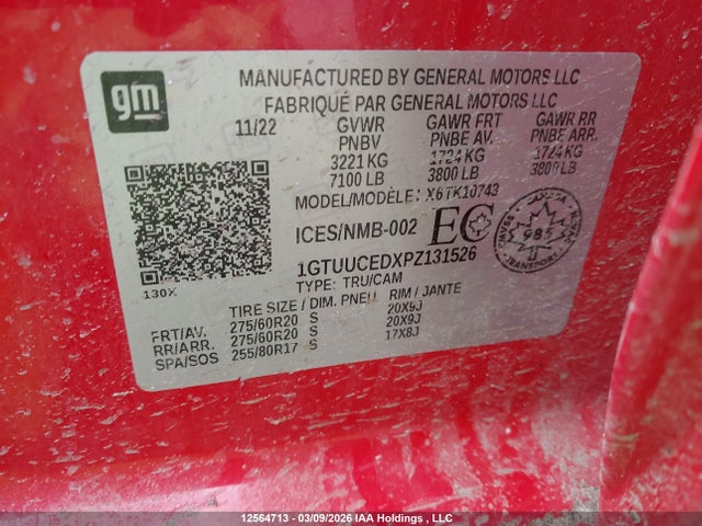 1GTUUCEDXPZ131526 GMC Sierra K1500 Elevation