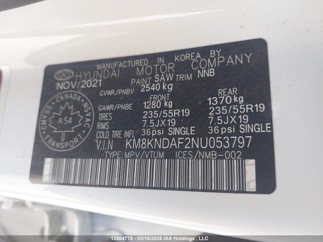 Продаж на аукціоні авто 2022 Hyundai Ioniq 5 Sel, vin: KM8KNDAF2NU053797, номер лоту: 12564715
