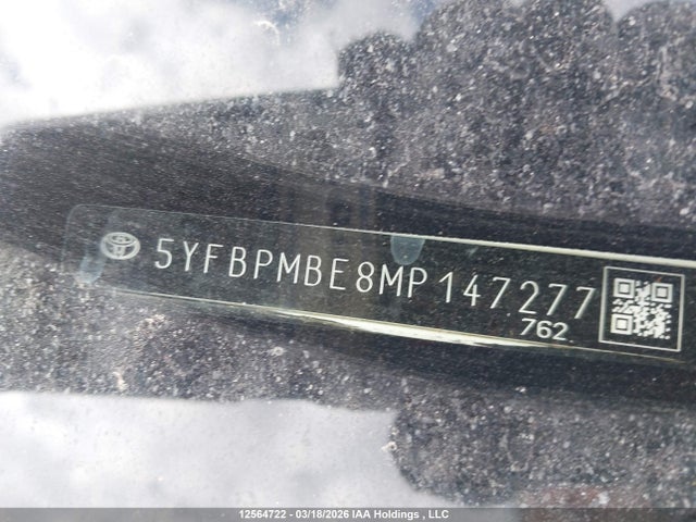 12564722 :رقم المزاد ، 5YFBPMBE8MP147277 vin ، 2021 Toyota Corolla Le مزاد بيع