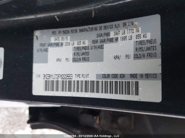 3MZBM1U72FM222553 Mazda Mazda3 Gx