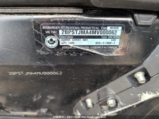 2BPSTJMA4MV000062 Skidoo Skidoo