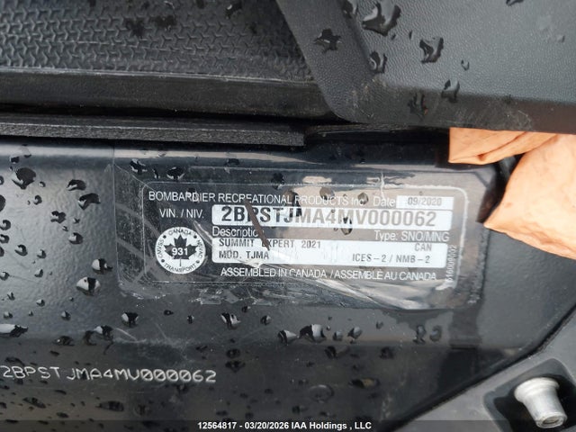 2BPSTJMA4MV000062 Skidoo Skidoo