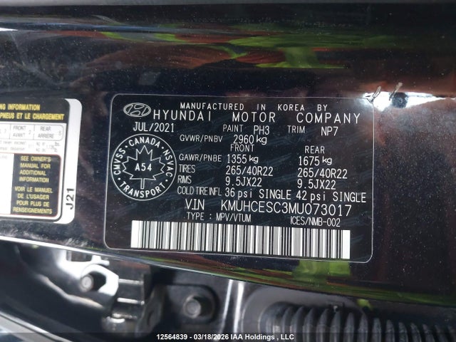 KMUHCESC3MU073017 Genesis Gv80 3.5t Prestige Awd