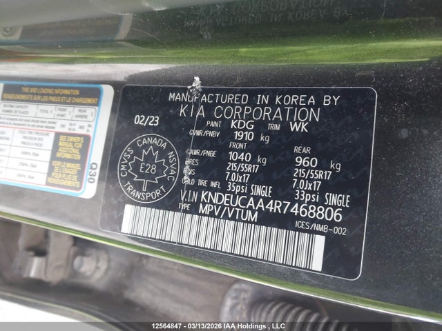 Продажа на аукционе авто 2024 Kia Seltos S, vin: KNDEUCAA4R7468806, номер лота: 12564847