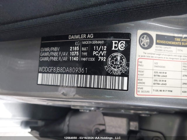 Продаж на аукціоні авто 2013 Mercedes-benz C 350 4matic, vin: WDDGF8JB8DA809361, номер лоту: 12564850