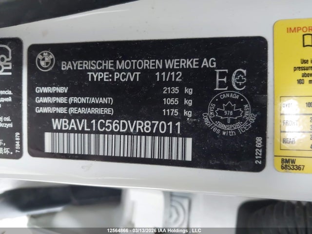 Aukcja sprzedaży 2013 Bmw X1 Xdrive28i, vin: WBAVL1C56DVR87011, numer aukcji: 12564866