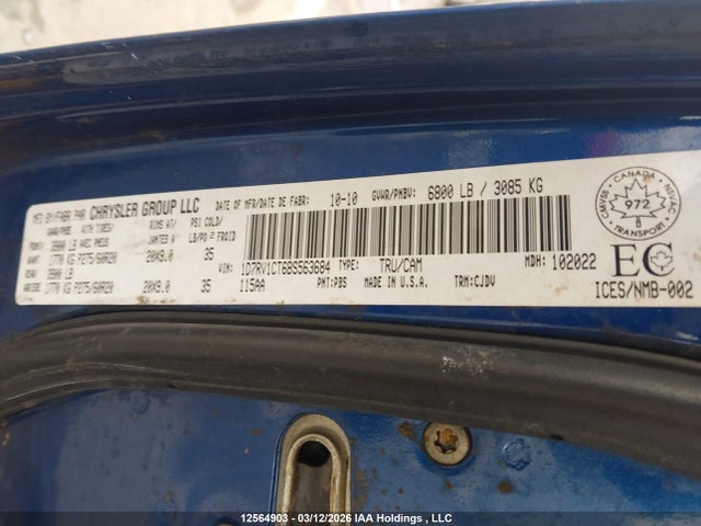 Aukcja sprzedaży 2011 Dodge Ram 1500, vin: 1D7RV1CT6BS563684, numer aukcji: 12564903