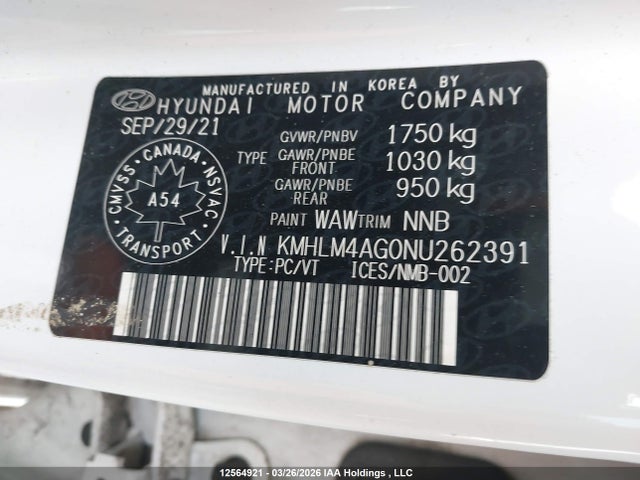 Hyundai ELANTRA SEL 2022 KMHLM4AG0NU262391 Image 9