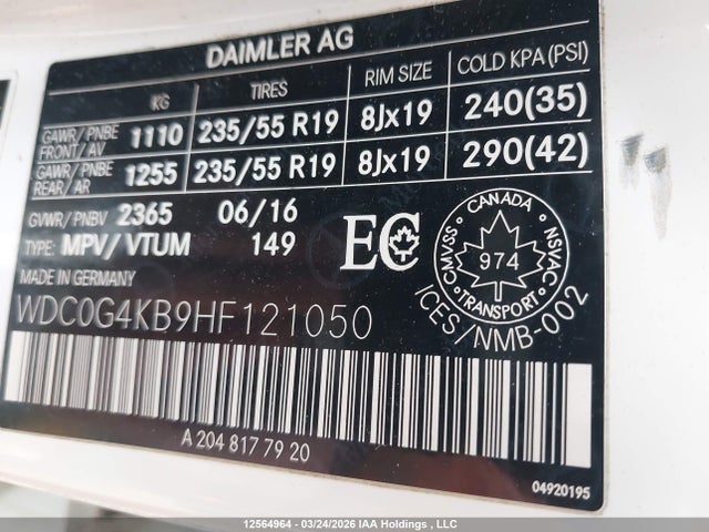 WDC0G4KB9HF121050 Mercedes-Benz Glc 300 4matic