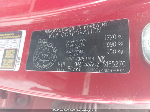 Продаж на аукціоні авто 2023 Kia Forte Ex, vin: KNAF55AC2P5165270, номер лоту: 12565018