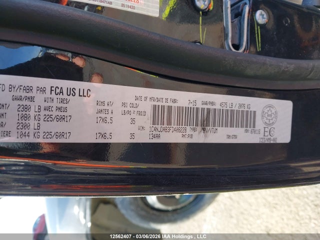 Jeep Compass Sport/north 2015 1C4NJDAB3FD408228 Image 9