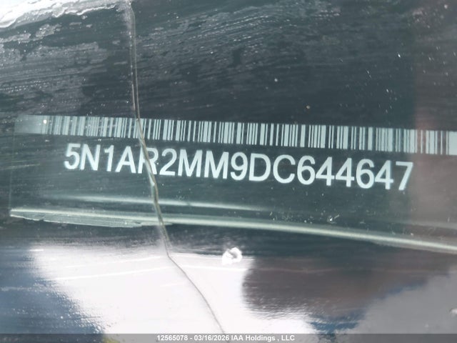 2013 Nissan Pathfinder Platinum/s/sl/sv მანქანა იყიდება აუქციონზე, vin: 5N1AR2MM9DC644647, აუქციონის ნომერი: 12565078