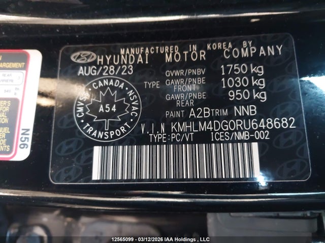 2024 Hyundai Elantra Sel მანქანა იყიდება აუქციონზე, vin: KMHLM4DG0RU648682, აუქციონის ნომერი: 12565099