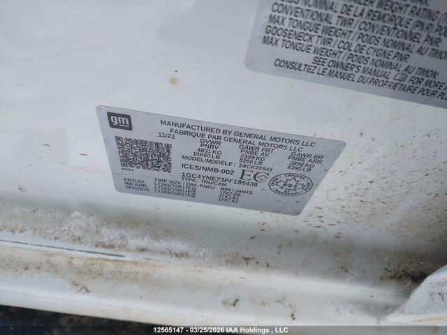 Aukcja sprzedaży 2023 Chevrolet Silverado 2500hd Lt, vin: 1GC4YNE73PF185438, numer aukcji: 12565147