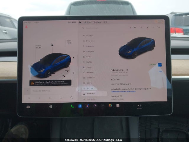 Aukcja sprzedaży 2022 Tesla Model 3 Long Range, vin: 5YJ3E1EB5NF205711, numer aukcji: 12565234
