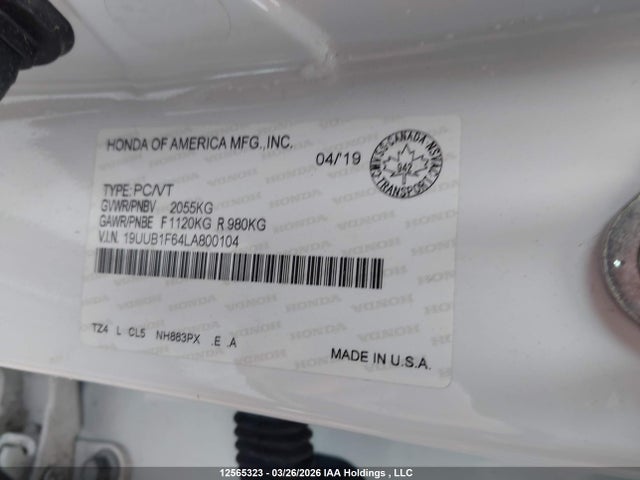 19UUB1F64LA800104 Acura Tlx Technology/a-spec