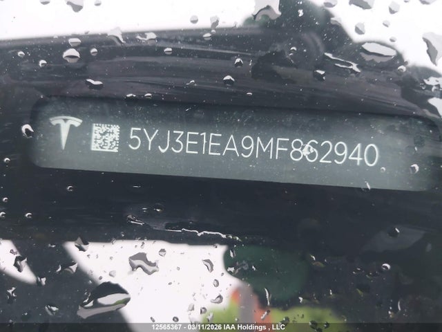 Продажа на аукционе авто 2021 Tesla Model 3, vin: 5YJ3E1EA9MF862940, номер лота: 12565367